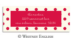 Whitney English Address Labels - Red Scallop Dots (Holiday) (615331)